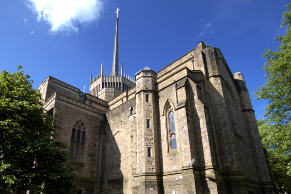 Corner of Blackburn Cathedral
